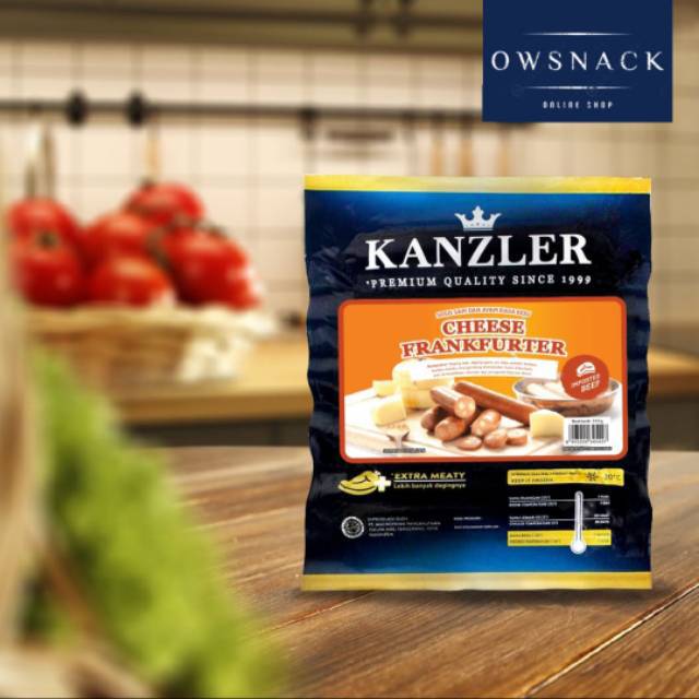 

KANZLER CHEESE FRANKFURTER 360gr / 360 gr CAMPURAN SOSIS SAPI DAN AYAM