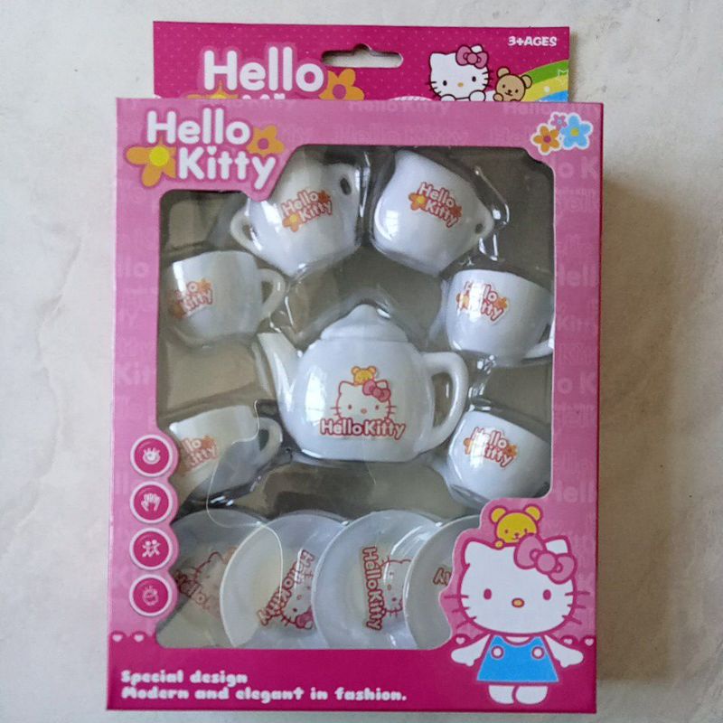 SX808H - MAINAN MINI TEKO CANGKIR SET KEMASAN DUS KARAKTER HELLO KITTY DAN FROZEN