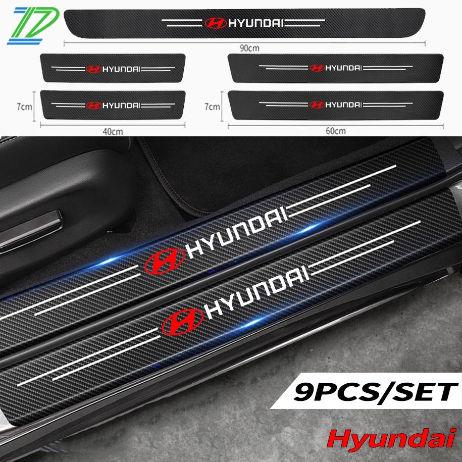 Stiker Strip Pelindung Pintu Mobil Bahan Carbon Fiber Untuk Hyundai Getz Accent Atoz i20 Avega trajet H1