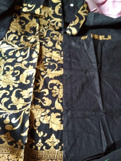 Putra Batik Hrb026 Kenongo Kemeja Tosca Pendek Pekalongan Padi M L Xl Sogan Tulis Keren Murah Mantap