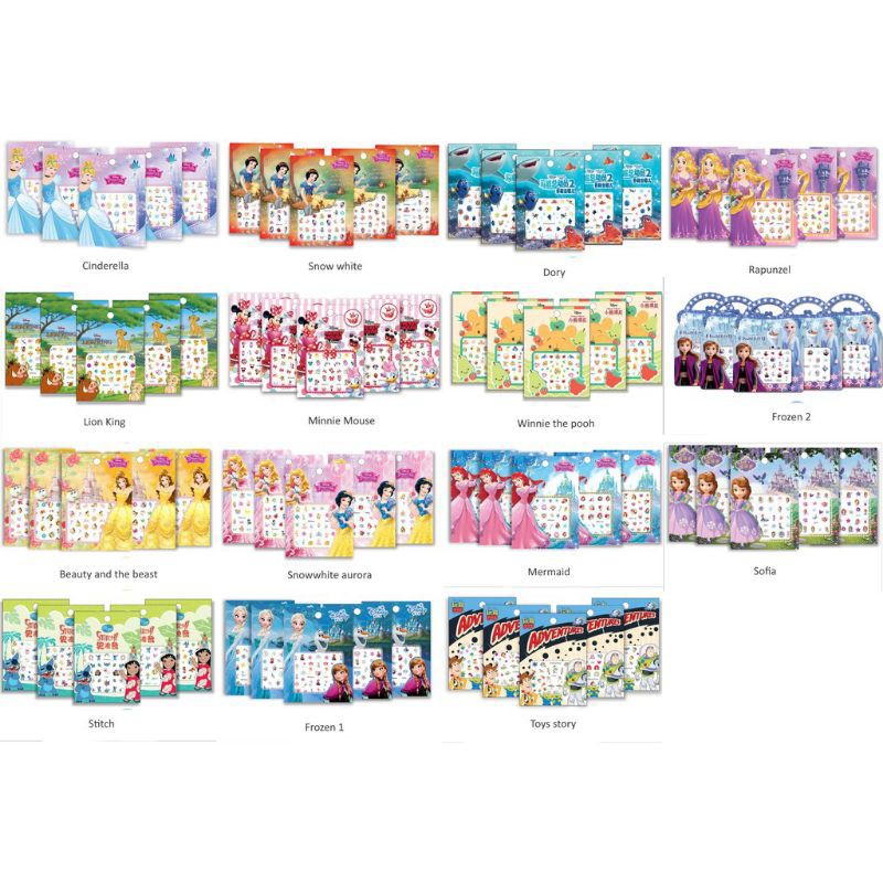 Stiker Kuku Anak Motif Kartun Lucu / Finger Nail Art