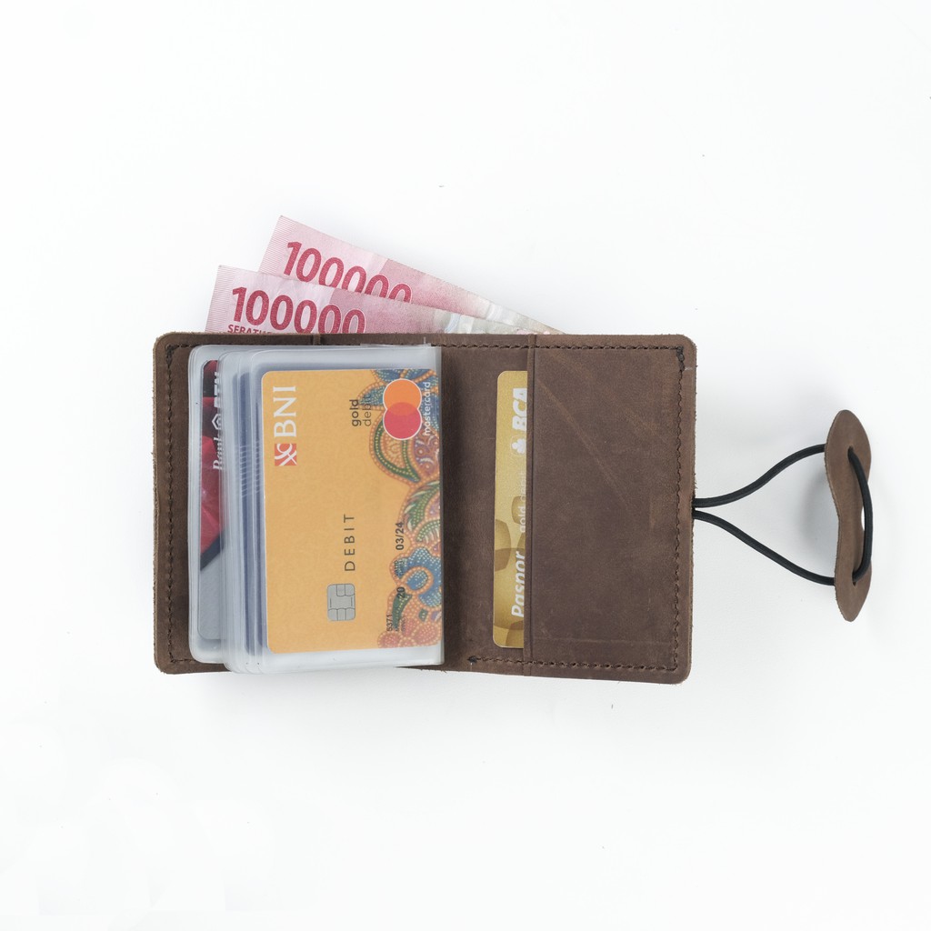 Dompet Kartu Card Holder Pria Wanita Lipat Dua Muat 26 Slot Kartu FREE GRAFIR NAMA