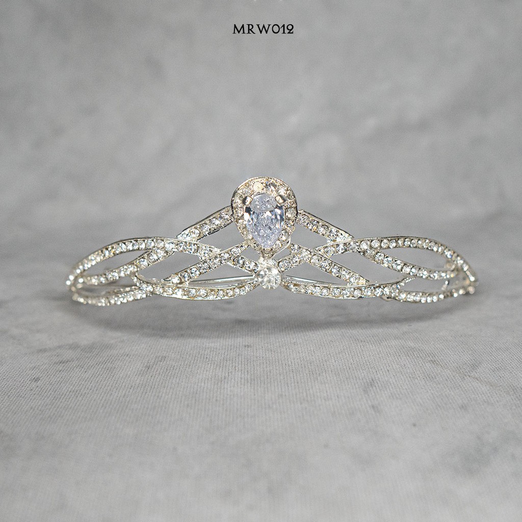 [PRODUK FAVORIT] AKSESORIS CROWN MAHKOTA PESTA BRIDAL WEDDING PENGANTIN MRW012