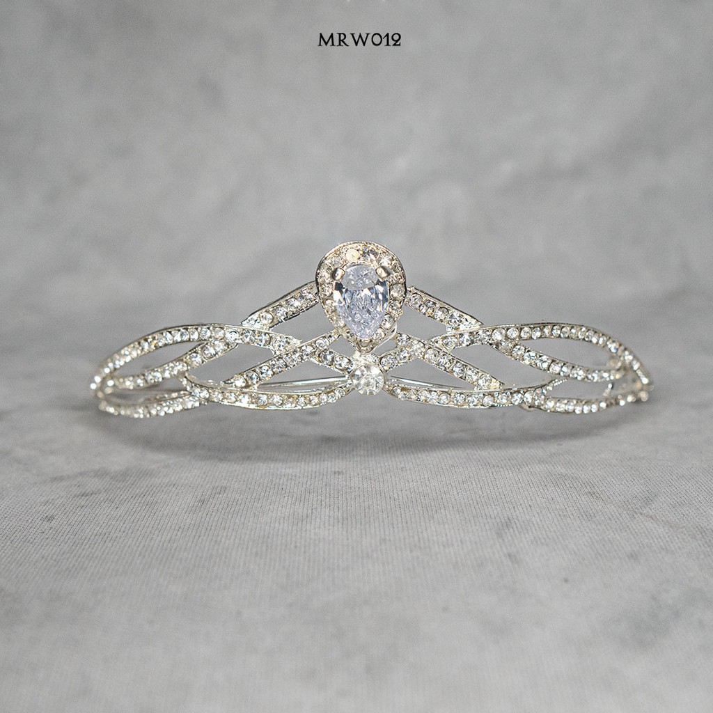 [PRODUK FAVORIT] AKSESORIS CROWN MAHKOTA PESTA BRIDAL WEDDING PENGANTIN MRW012