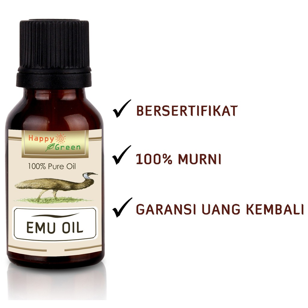 Happy Green Pure Emu Oil - Minyak Burung Emu Murni Natural