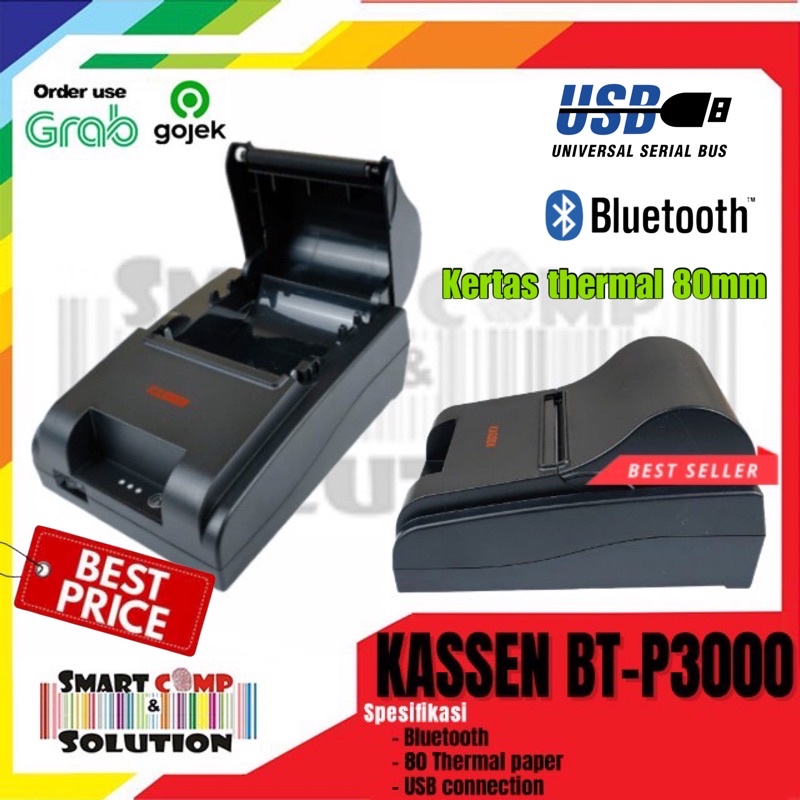 KASSEN BT-P3000 PRINTER THERMAL KASIR BLUETOOTH BTP3000