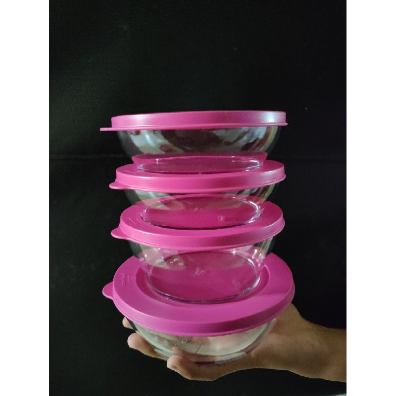 Tupperware Plastik Kaca (1set)