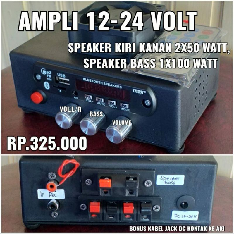 Jual POWER AMPLIFIER / AMPLI MINI 12-24 VOLT | Shopee Indonesia