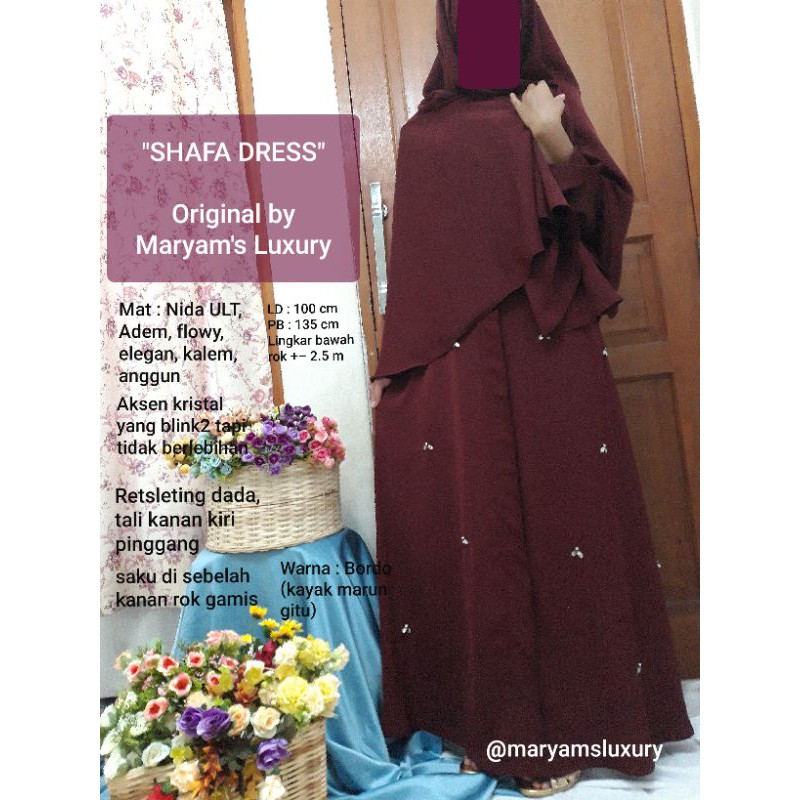 MARYAM, SHAFA DRESS, GAMIS PREMIUM