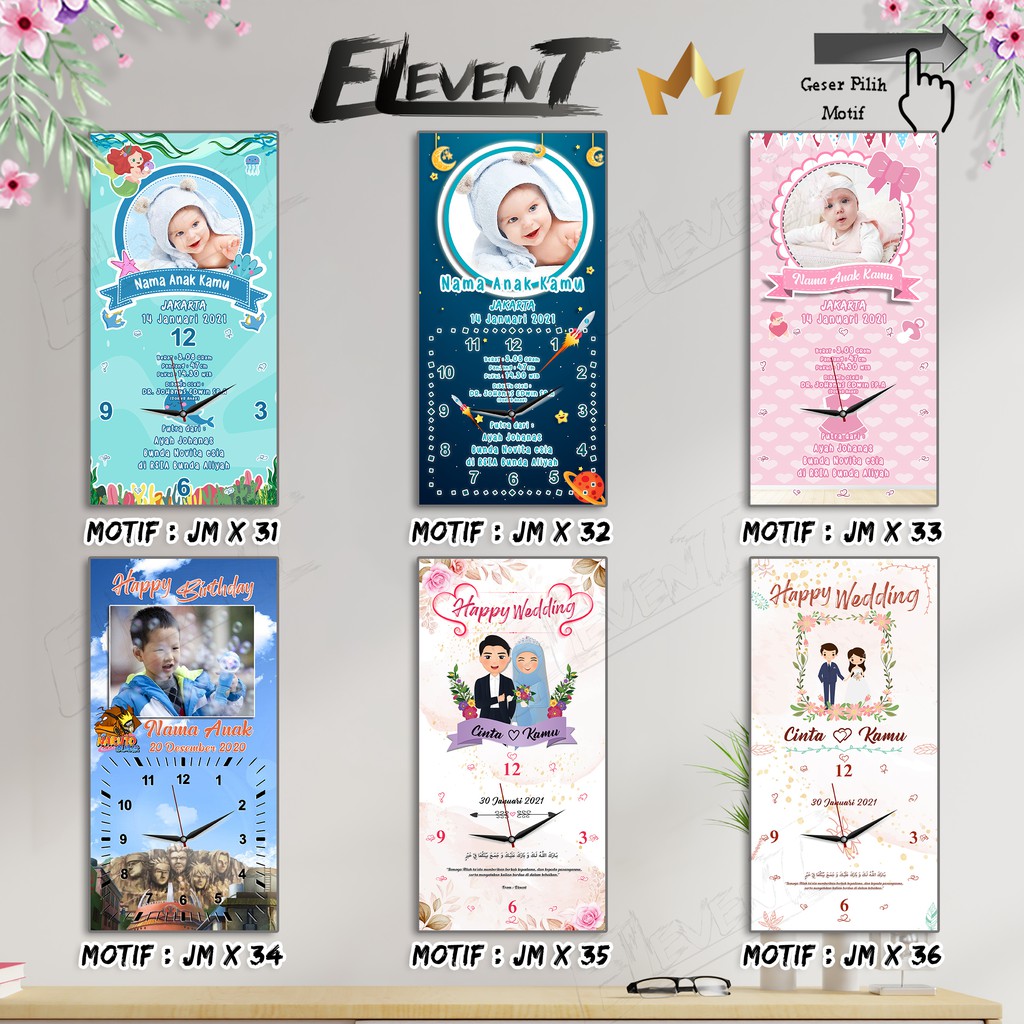 Jam Unik Custom Foto Keluarga Menarik Untuk Kado Hadiah Wedding Birthday Graduation Wall Decor Ulang Tahun Pacar Kado Pernikahan Wedding Birthday, Biodata Bayi Ulang Tahun Wisuda Pernikahan Ultah Panjangan Dinding walldecor rumah menarik Murah