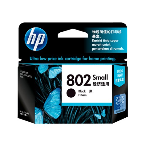 HP Tinta Printer 802 Black Original