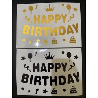 Jual Stiker Balon PVC / Sticker Balon PVC Happy Birthday (Stiker Saja ...