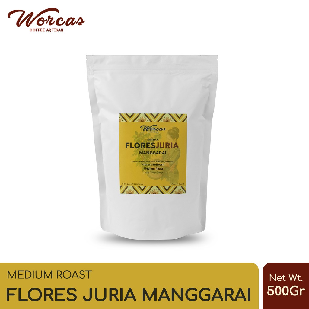 

WORCAS Kopi Arabika Flores Juria Manggarai 500 Gram - Medium Roast