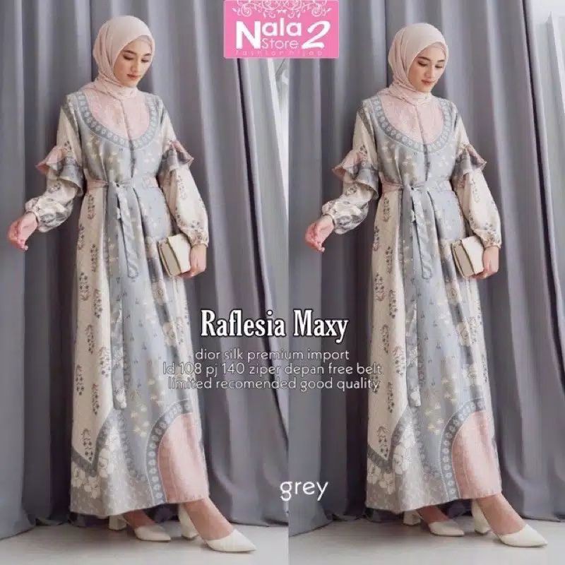 Gamis Raflesia Maxy Dress Busana Muslimah By Original Nala Store 2