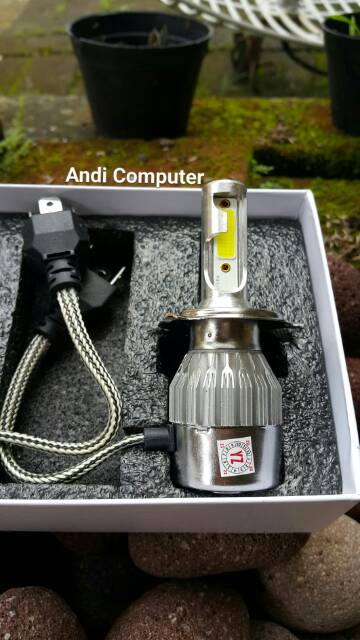 Lampu Utama Mobil H4 LED C6 Hi Low 1Pc Toyota Avanza Daihatsu Xenia