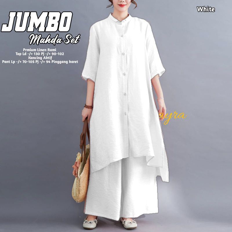 MAHDA SET JUMBO LD130 BAHAN LINEN RAMI ORIGINAL MAYRA