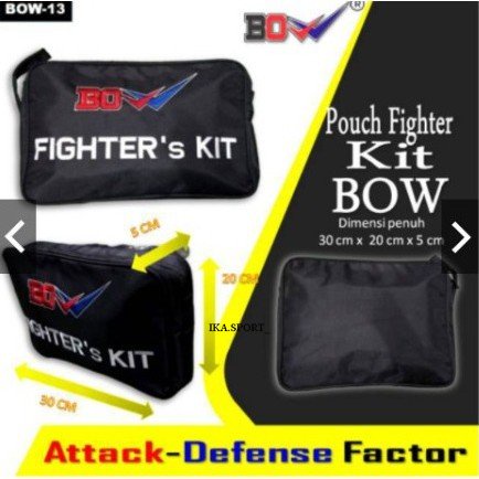Tas tanding pouch fighter kit BOW aksesoris match bag taekwondo