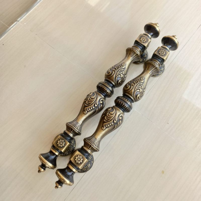 handle pintu rumah mewah elegan kuningan 53 cm berkualitas