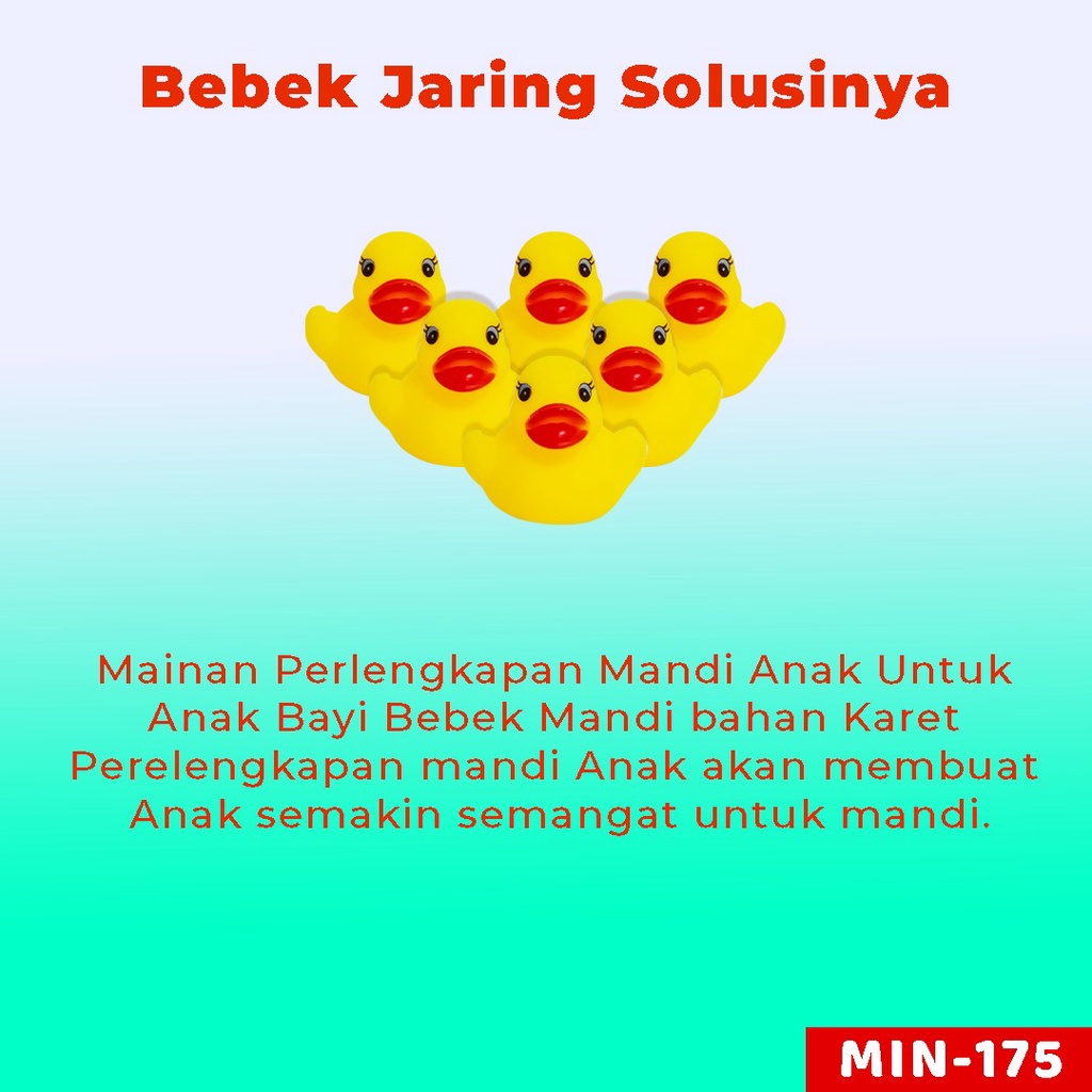 Mainan Anak Bebek Jaring Bebek Mandi Karet (Min-175)