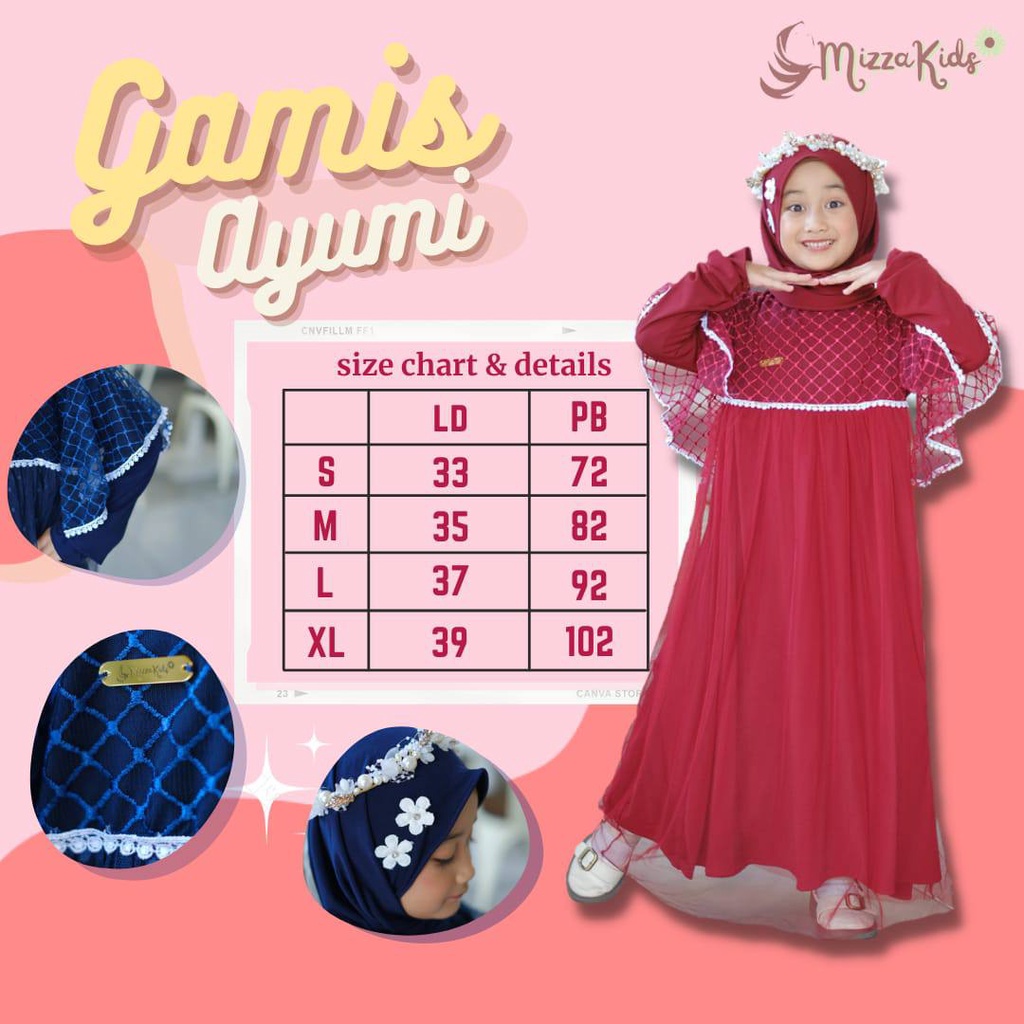 Gamis anak Set Ayumi by Mizza Kids