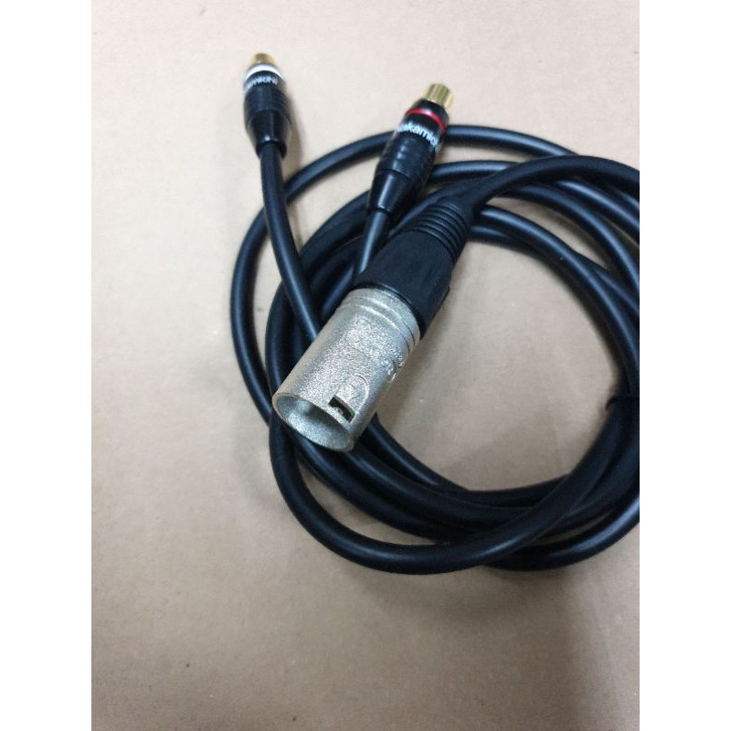 kabel XLR male ke cabang 2 RCA  female
