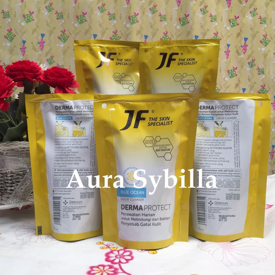 ◌ Sabun Sulfur Belerang - JF Sulfur Cair Blue Ocean - Refill (Pouch) ➨