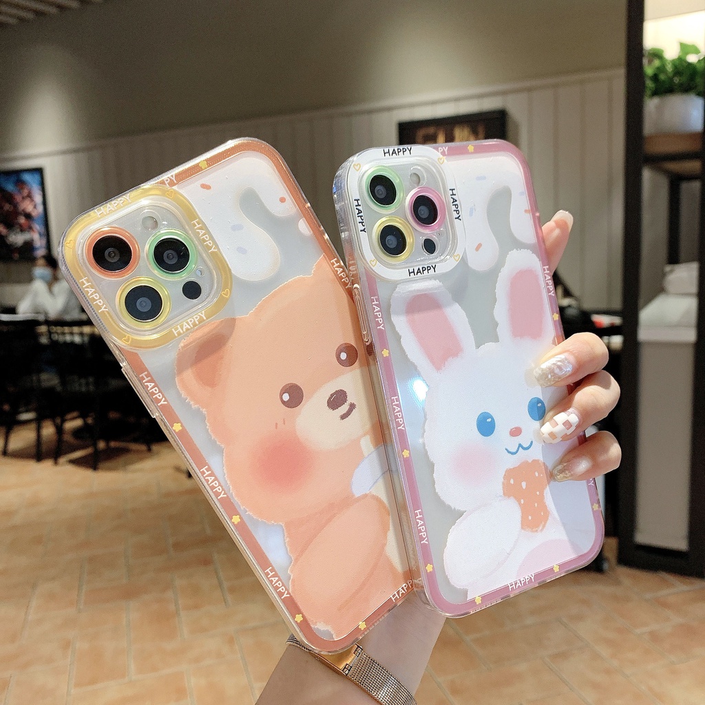 Softcase lens cover cartoon iPhone type 12 13 mini pro promax