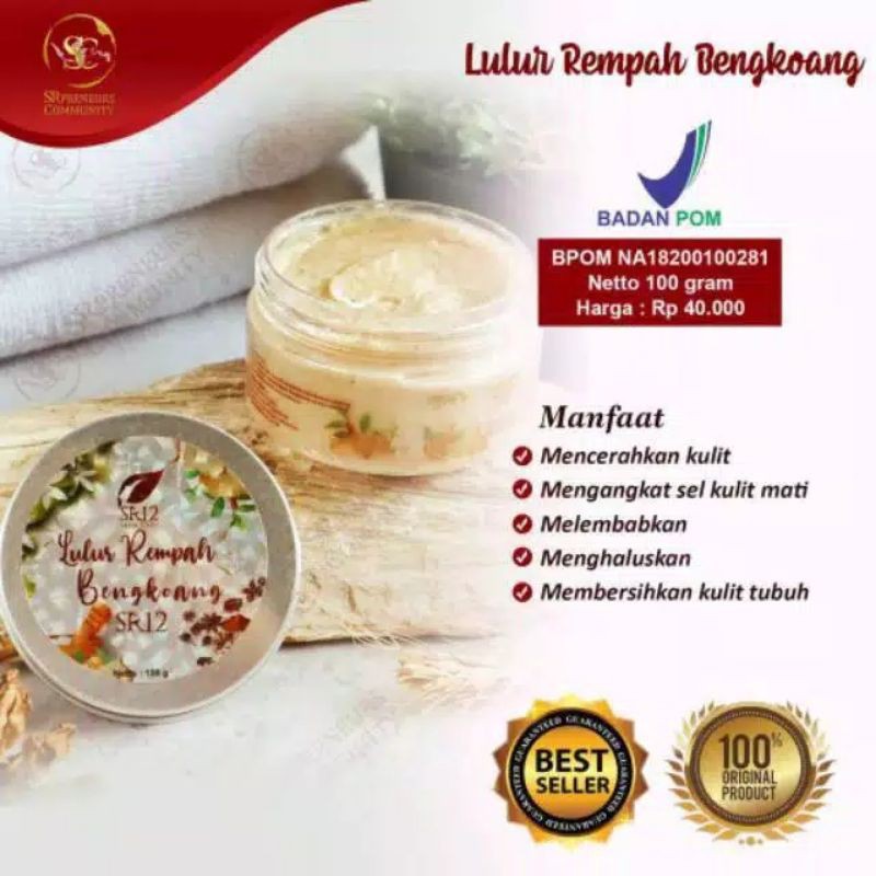 Lulur Rempah Bengkuang SR12 Lulur Pengantin Pemutih Badan