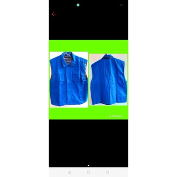 rompi biru#rompi lapangan krah#rompi polos