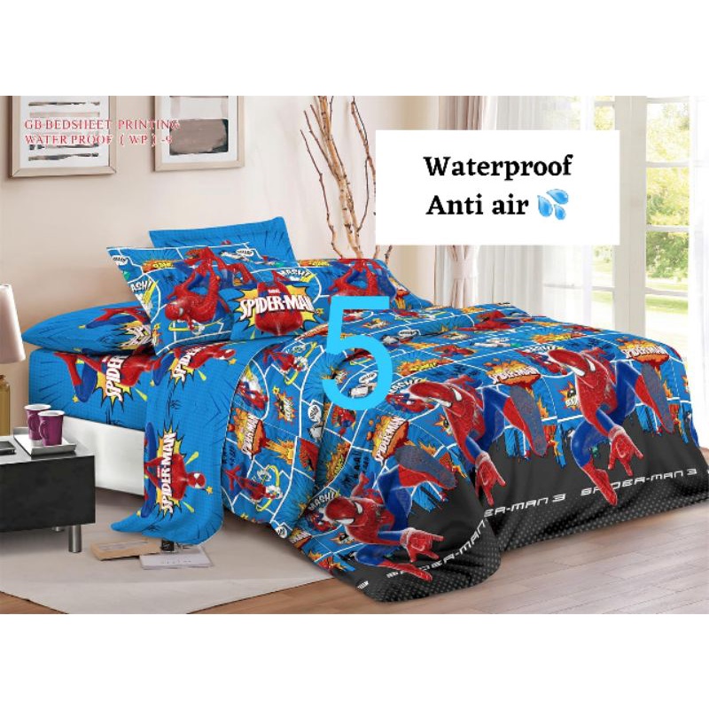 sprei waterfroop karakter murah ukuran 120x200,160x200,180x200,200x200-K7