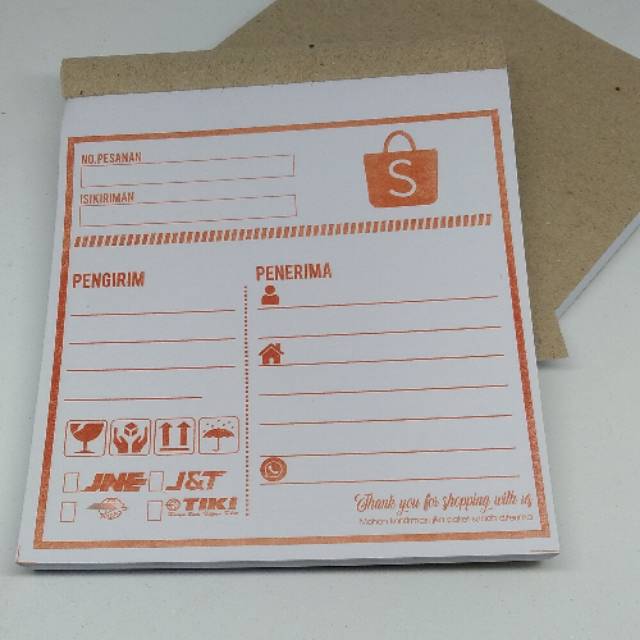 

Label kertas pengiriman paket online shopee murah