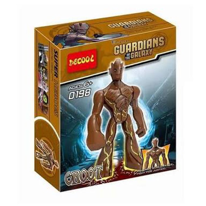 Promo BRICK DECOOL 0198 GROOT MINIFIGURE UKURAN BESAR DECOOL0198 Diskon