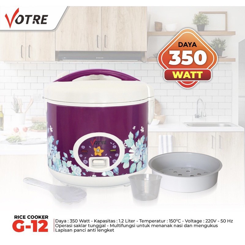 Magic com Rice cooker 1,2 liter Votre G-12 / Mejikom Murah / Mejikom 1,2 Liter / Bisa Bayar Ditempat