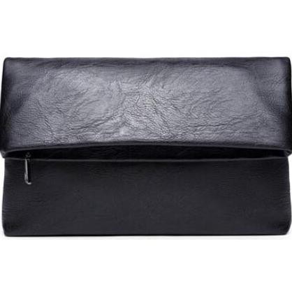 Mall Rhodey Tas Clutch Kulit Pria - 6011 - Black - CEN