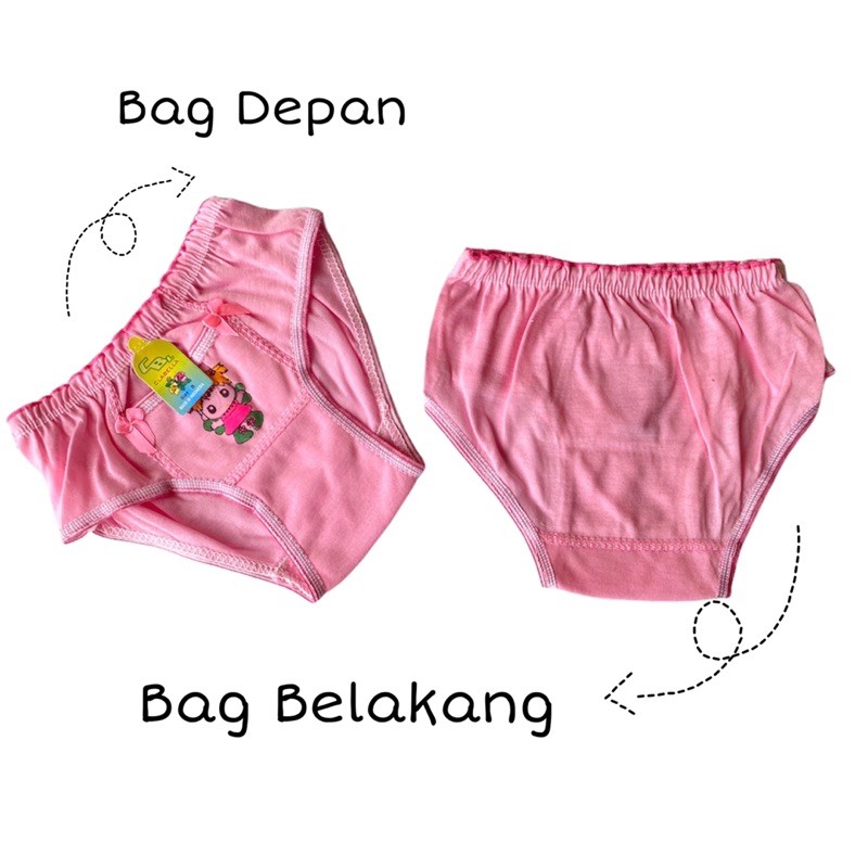 1 Lusin Celana Dalam Anak Perempuan Cewek Lusinan Katun / CD Boxer Anak Celana Dalam Bayi Perempuan