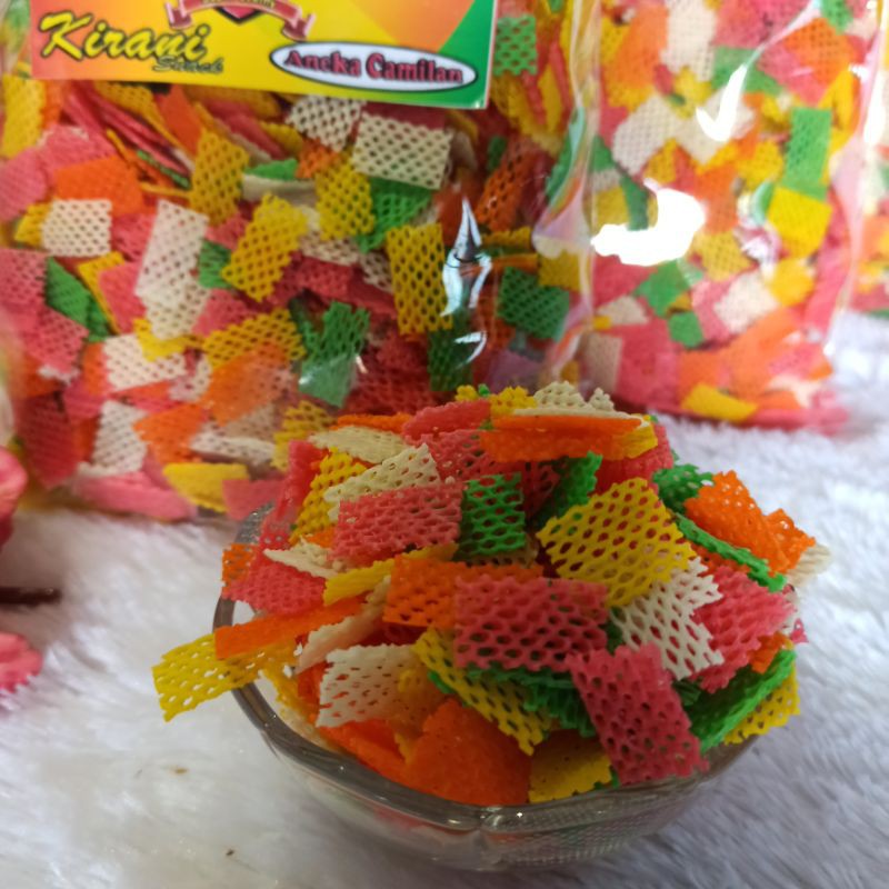 

Sekar_Shop07 Kerupuk Taro Mentah Warna Warni Rasa Bawang 500Gr