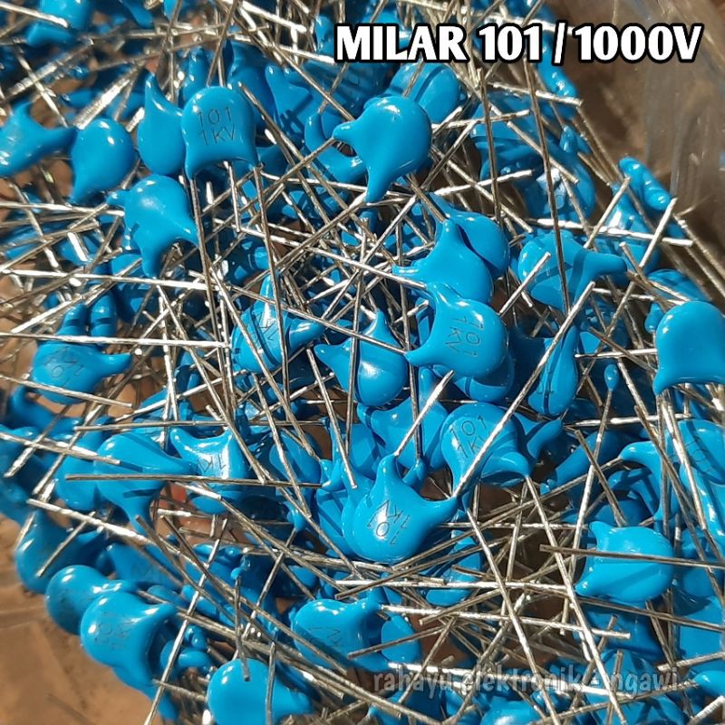(25 pcs) kapasitor Milar biru Keramik Kapasitor biru 1kv 10pf 100pf 102pf 103pf 15pf 150pf 152pf 22p