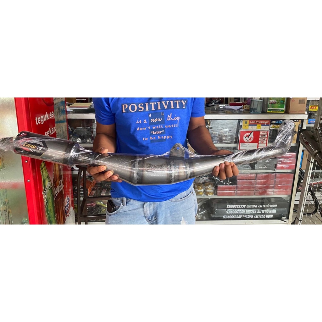 KENALPOT KNALPOT FIZ FORCE 1 FIZ R STANDART RACING CREAMPIE ORIGINAL BAHAN PLAT