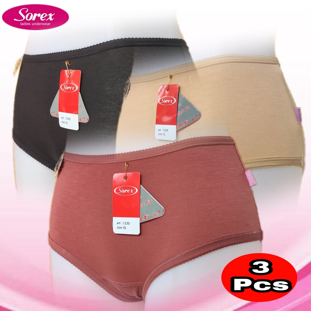 J500T ( ISI 3 PCS) Celana Dalam Wanita Sorex 1230 Ukuran M L XL XXL