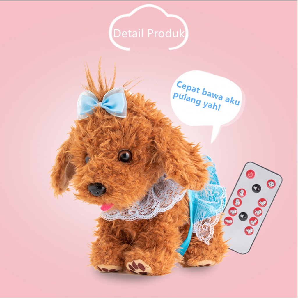 Robot Anjing Elektrik dengan Kontrol Suara/Anjing peliharaan mainan elektronik/Mainan mewah anak/-2