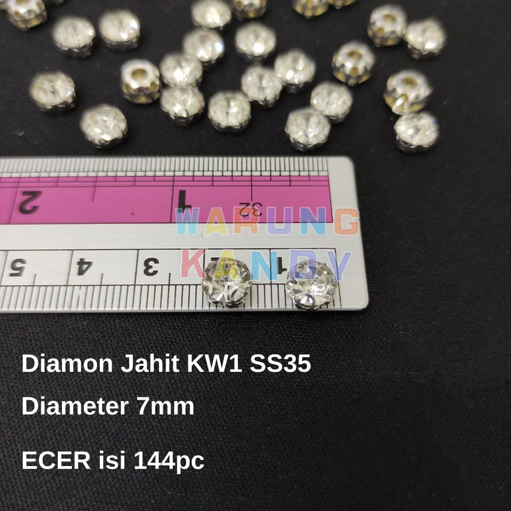 Diamon Jahit / Cangkang KW1 SS35 Grade A ECER 144pc