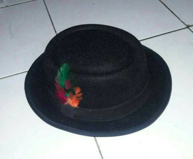 PROMO TOPI MURAH TOPI PORK PIE HAT TOPI RANTANG BULU