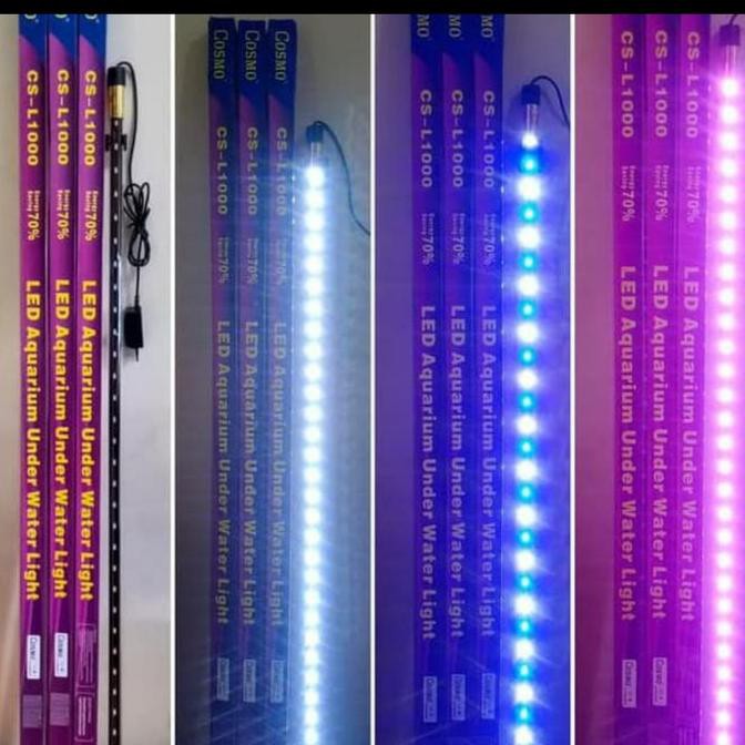 TERBARU LAMPU LED CELUP 100 CM AQUARIUM AKUARIUM - PUTIH BIRU