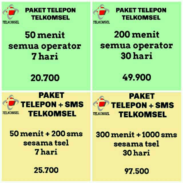 Paket Nelpon Telkomsel Paket Telpon All Operator Telkomsel Paket