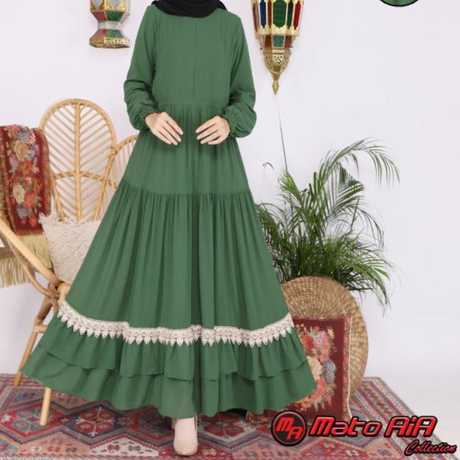☇ Mato Aia Gamis MA 07 Kombinas Renda FULL ❋