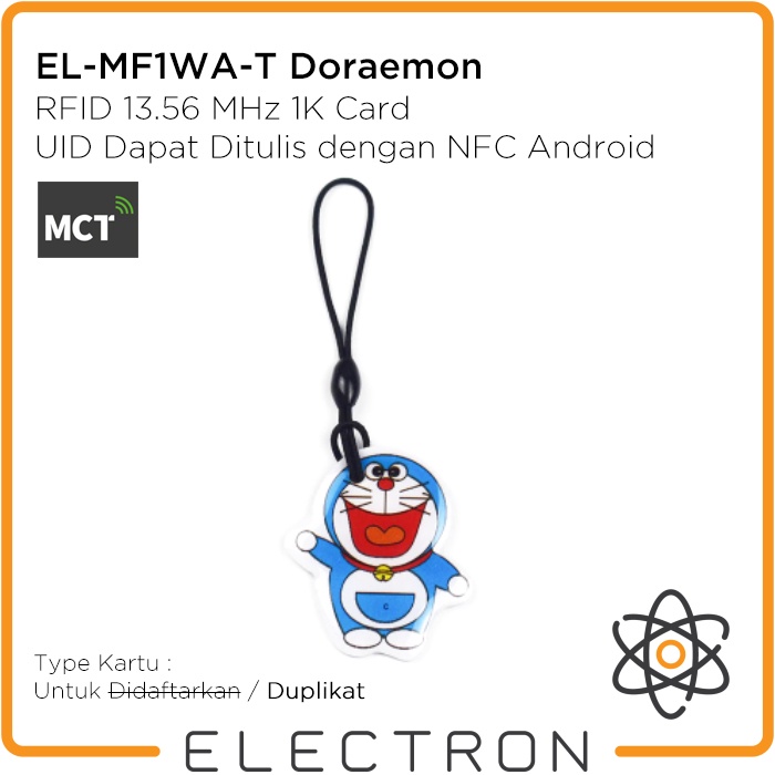 

EL-MF1WA-T Doraemon RFID 13.56MHz Clone UID Tag NFC Keyfob duplikat Via Android Mifare Classic Tools MCT