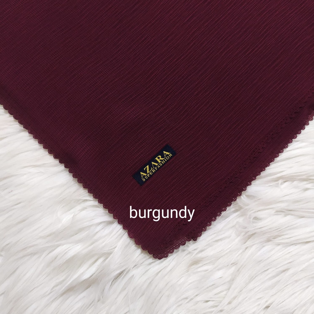 Bisa COD Segiempat Cornskin Azara lasercut / corn skin square / jilbab segiempat cornskin-Burgundy