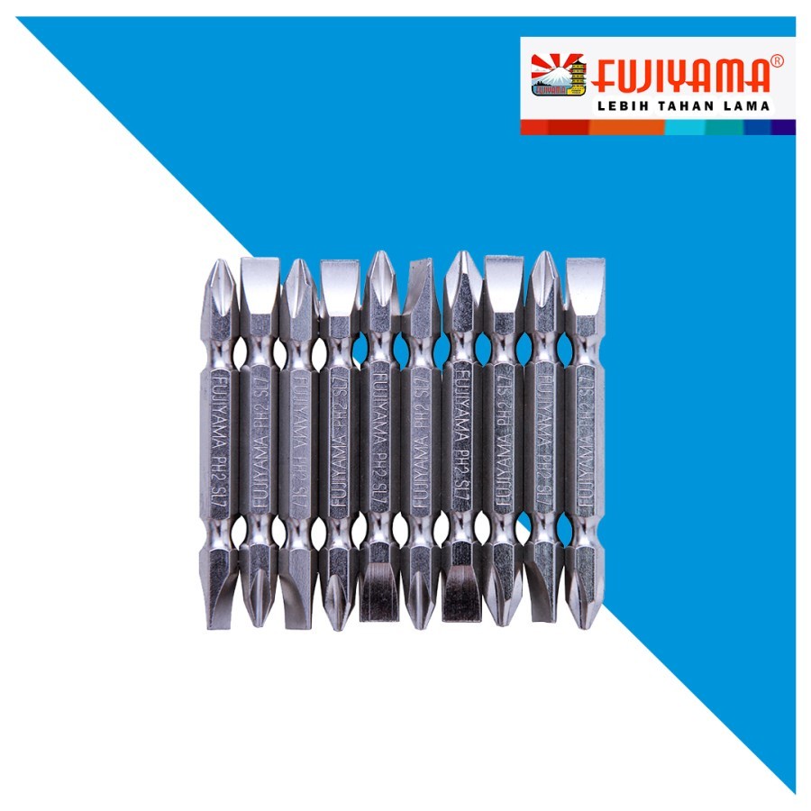 Fujiyama Screwdriver Bits PH2 / SL7 x 65 mm 10 PCS Mata Obeng Set