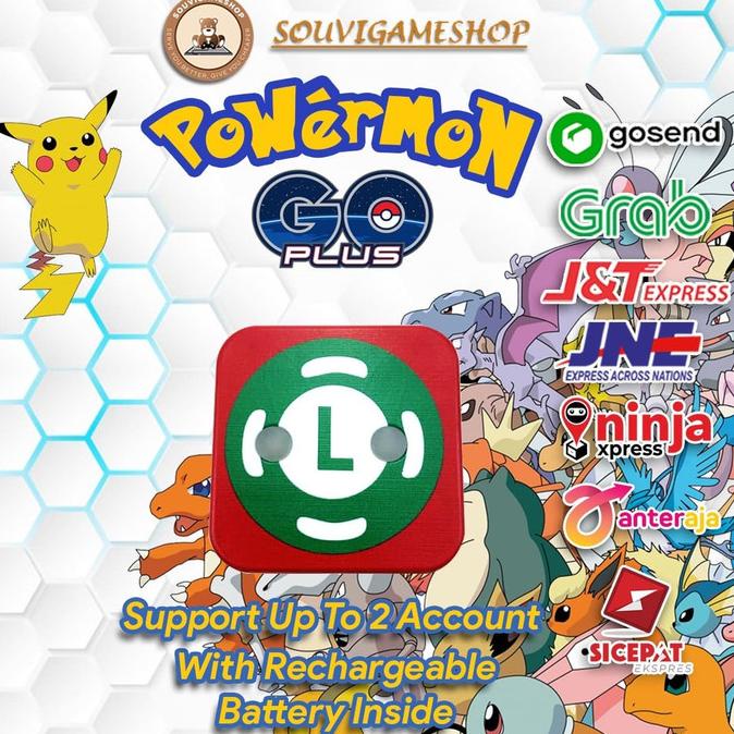 POWERMON PLUS POKEMON GO PLUS POGO PLUS DUAL MODE RECHARGEABLE BATTERY