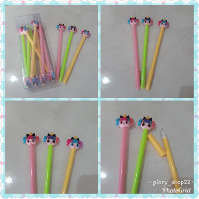 

3 PCS Pulpen gel/pulpen LOL/pulpen gel LOL/alat tulis/alat tulis anak/pulpen